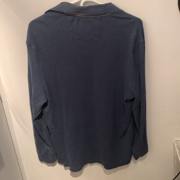 Ultra Soft Pure Cotton Long Sleeve Blue Polo from Black Brown 1826 SZ XL - Picture 5 of 7